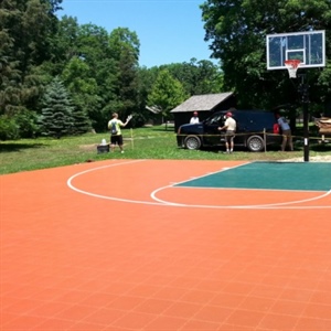 Installing a Sport Court® Backyard Court