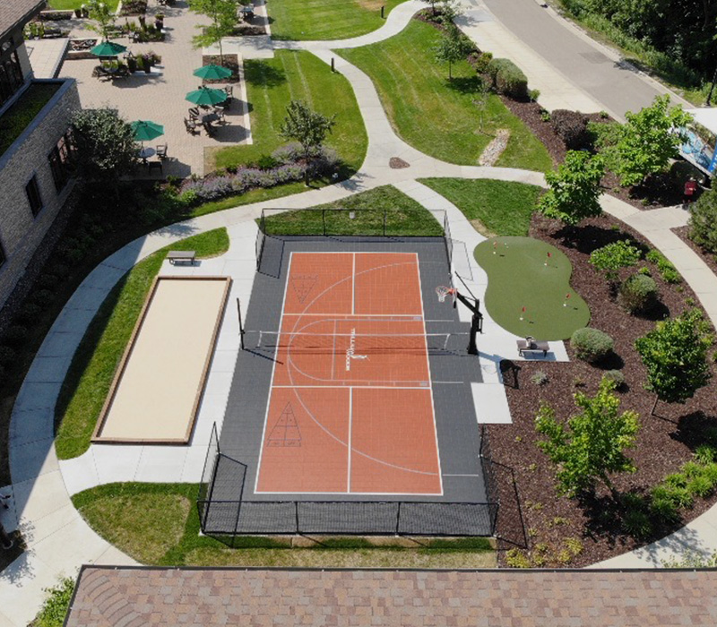 Multi Purpose Court Design, Tennis, Basketball, Volleyball